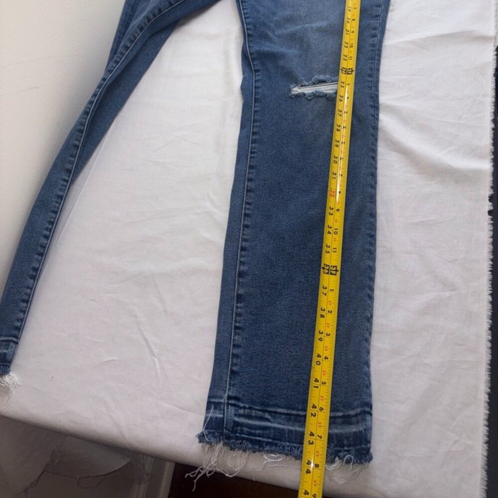 Pilcro and the Letterpress Blue Distressed Straight-Leg Jeans - Picture 9 of 14